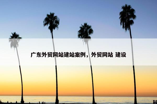 广东外贸网站建站案例，外贸网站 建设