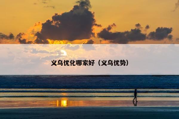 义乌优化哪家好（义乌优势）