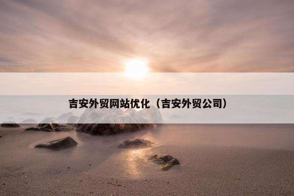 吉安外贸网站优化（吉安外贸公司）