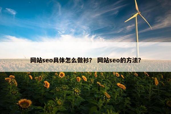 网站seo具体怎么做衫？ 网站seo的方法？