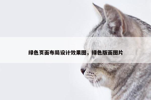 绿色页面布局设计效果图，绿色版面图片