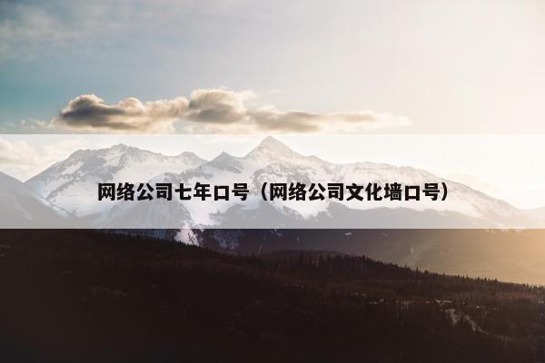 网络公司七年口号（网络公司文化墙口号）