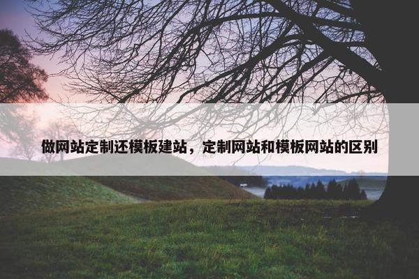 做网站定制还模板建站，定制网站和模板网站的区别
