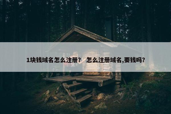 1块钱域名怎么注册？ 怎么注册域名,要钱吗？
