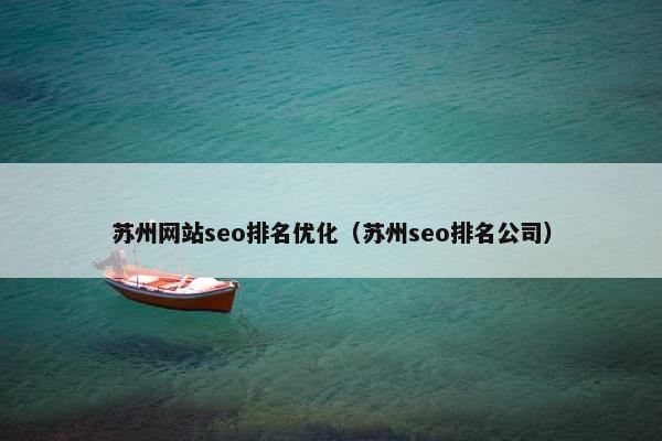 苏州网站seo排名优化（苏州seo排名公司）