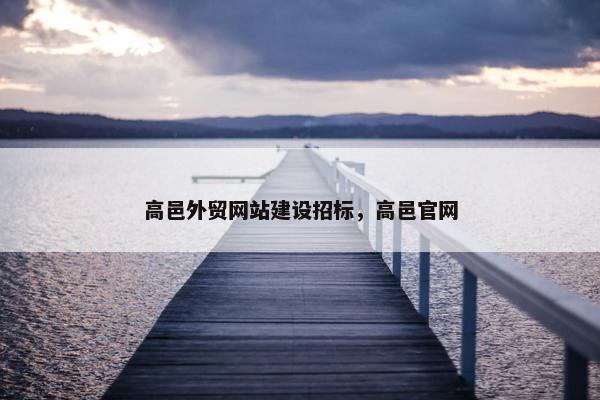 高邑外贸网站建设招标，高邑官网