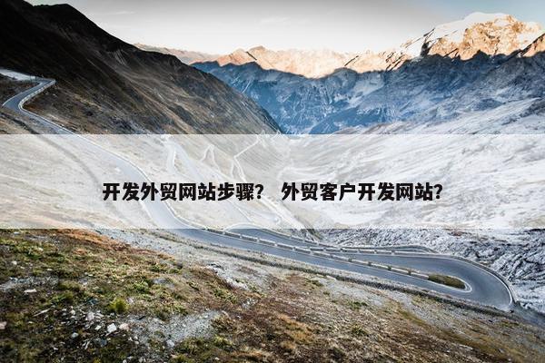 开发外贸网站步骤？ 外贸客户开发网站？