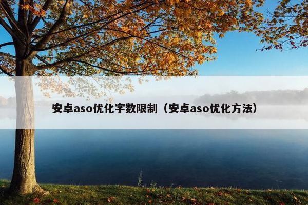 安卓aso优化字数限制（安卓aso优化方法）