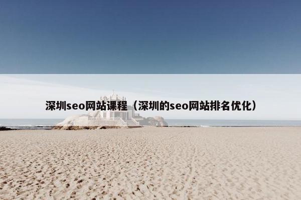 深圳seo网站课程（深圳的seo网站排名优化）